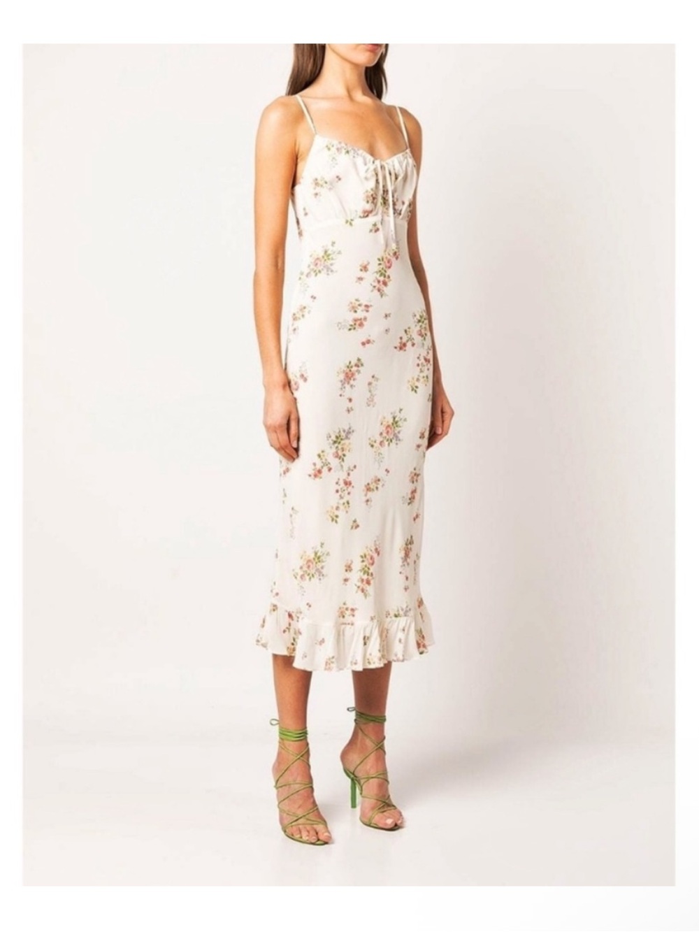 NWT Small Reformation Maleah Floral Midi Dress in Perfume